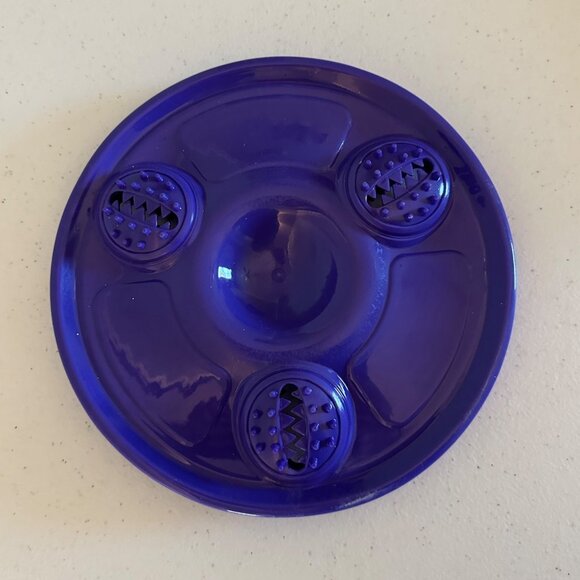 Dog Frisbee Durable Rubber Flying Disc for Dog Chew Toy for Dog Purple Frisbee - Picture 4 of 5